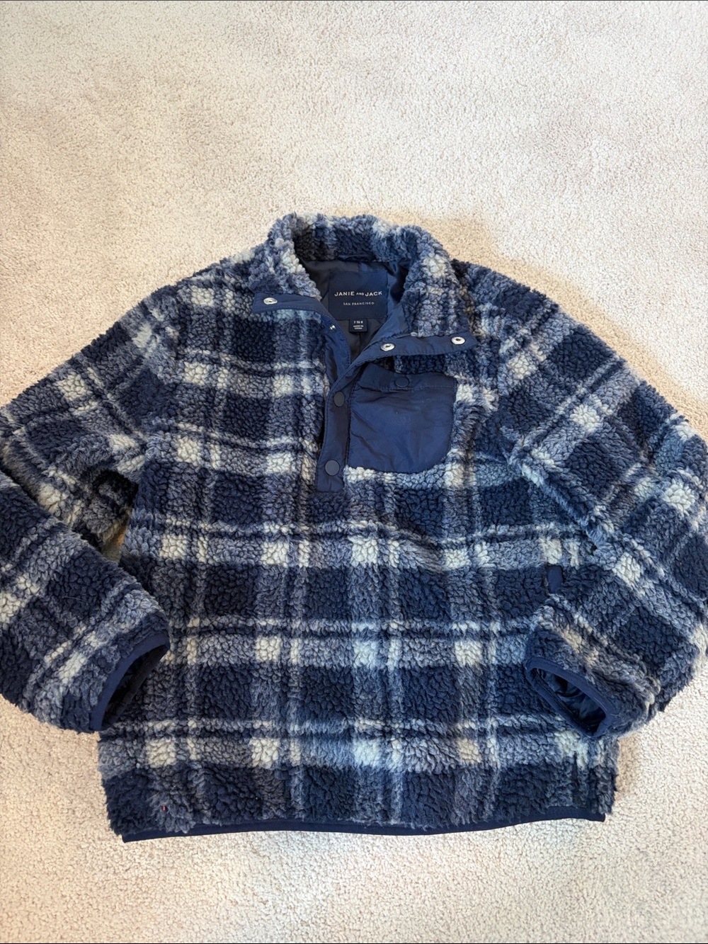 Janie & Jack Fleece Pullover Jacket, 7-8